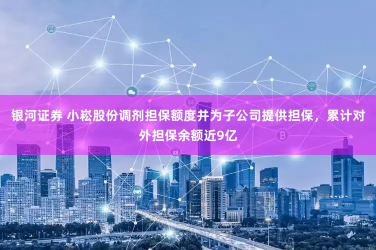 银河证券 小崧股份调剂担保额度并为子公司提供担保，累计对外担保余额近9亿